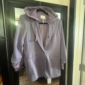 Cinq a Sept - Khloe hooded blazer in lilac grey